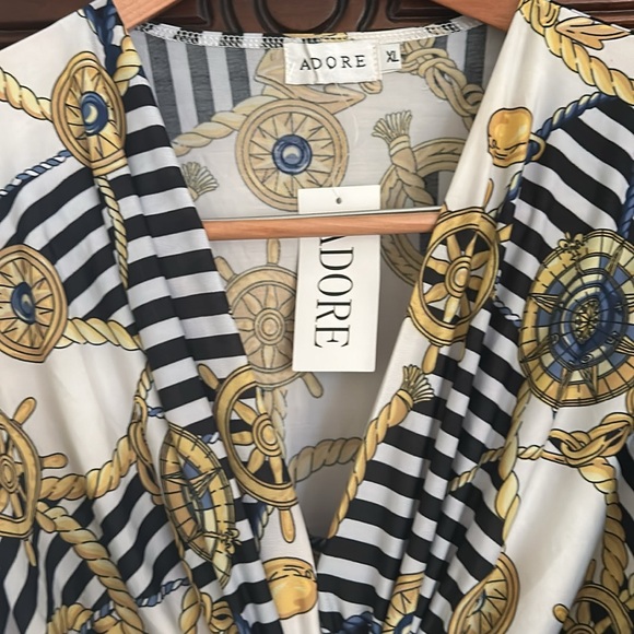 NWT Adore Nautical Dress- Size XL - Picture 2 of 4